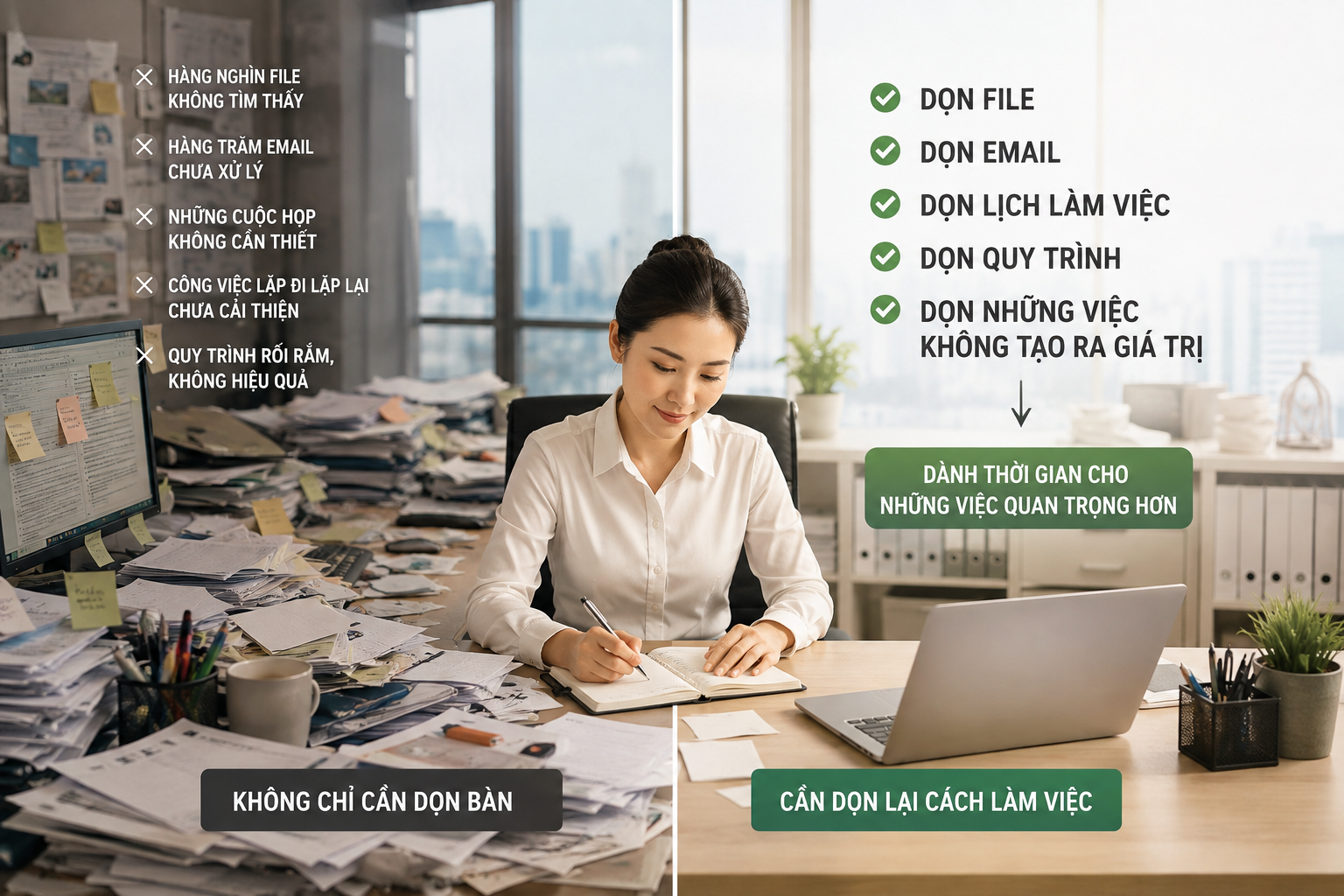 Duy trì thói quen 5S góc làm việc hàng ngày