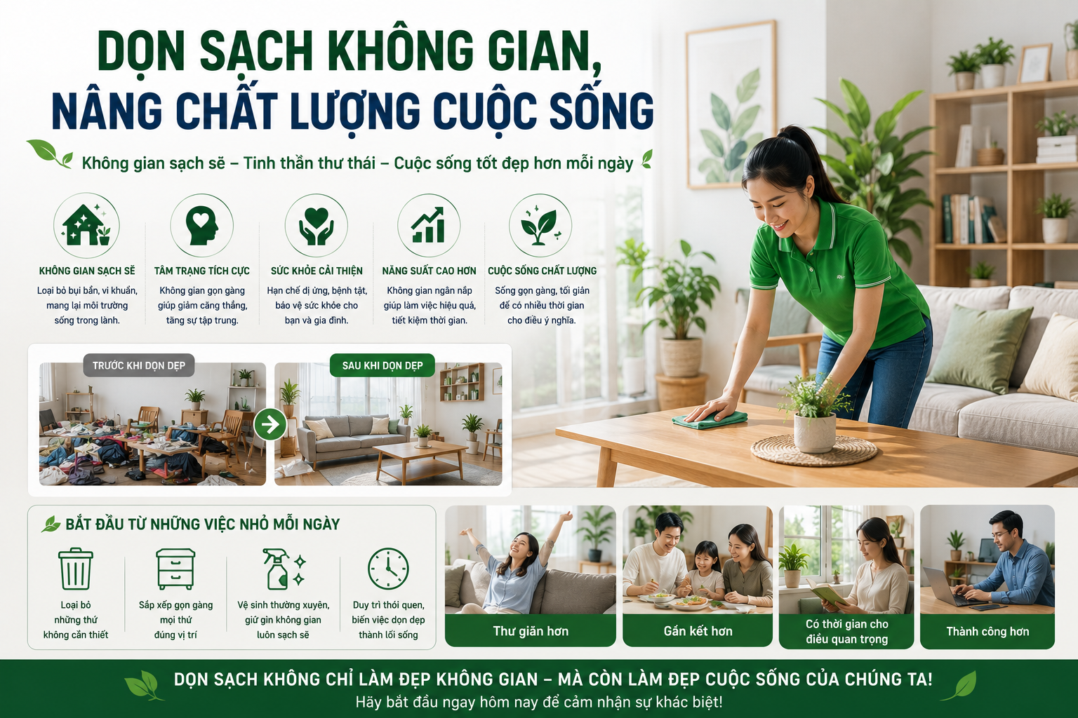 Dọn sạch không gian, nâng chất lượng cuộc sống