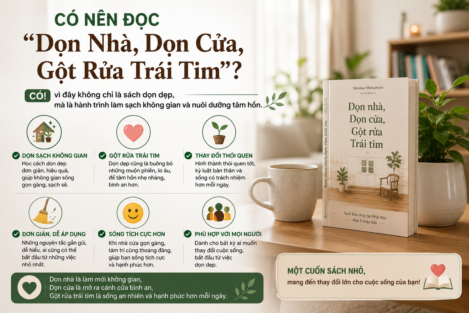 Dọn nhà dọn cửa, gột rửa trái tim