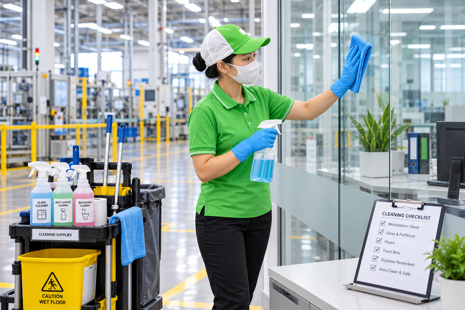 Báo cáo công việc vệ sinh nhà máy