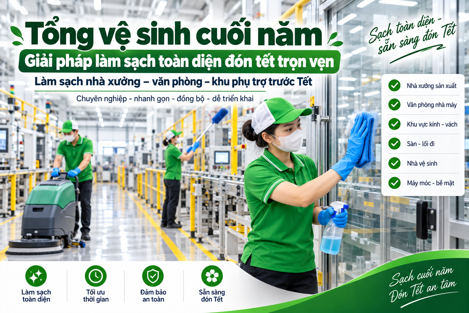 Tổng vệ sinh cuối năm – Giải pháp làm sạch toàn diện đón tết trọn vẹn