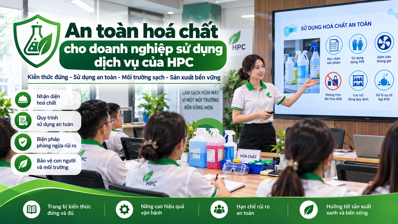 An toàn hoá chất cho doanh nghiệp sử dụng dịch vụ của HPC