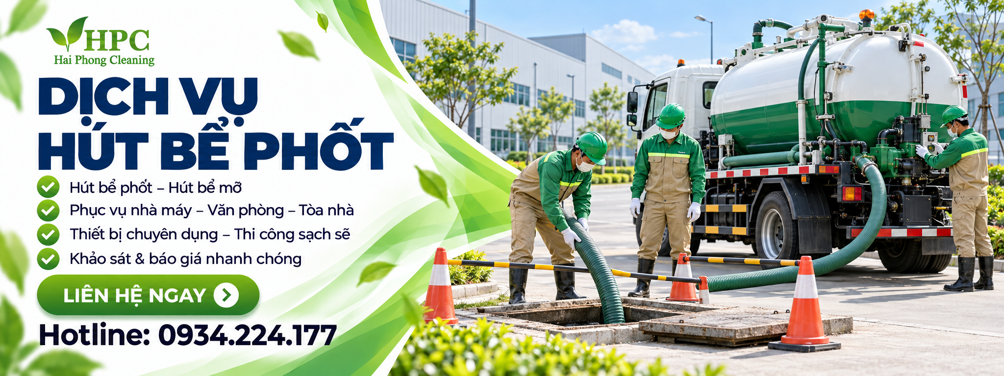 Dịch vụ hút bể phốt giá rẻ tại Hải Phòng