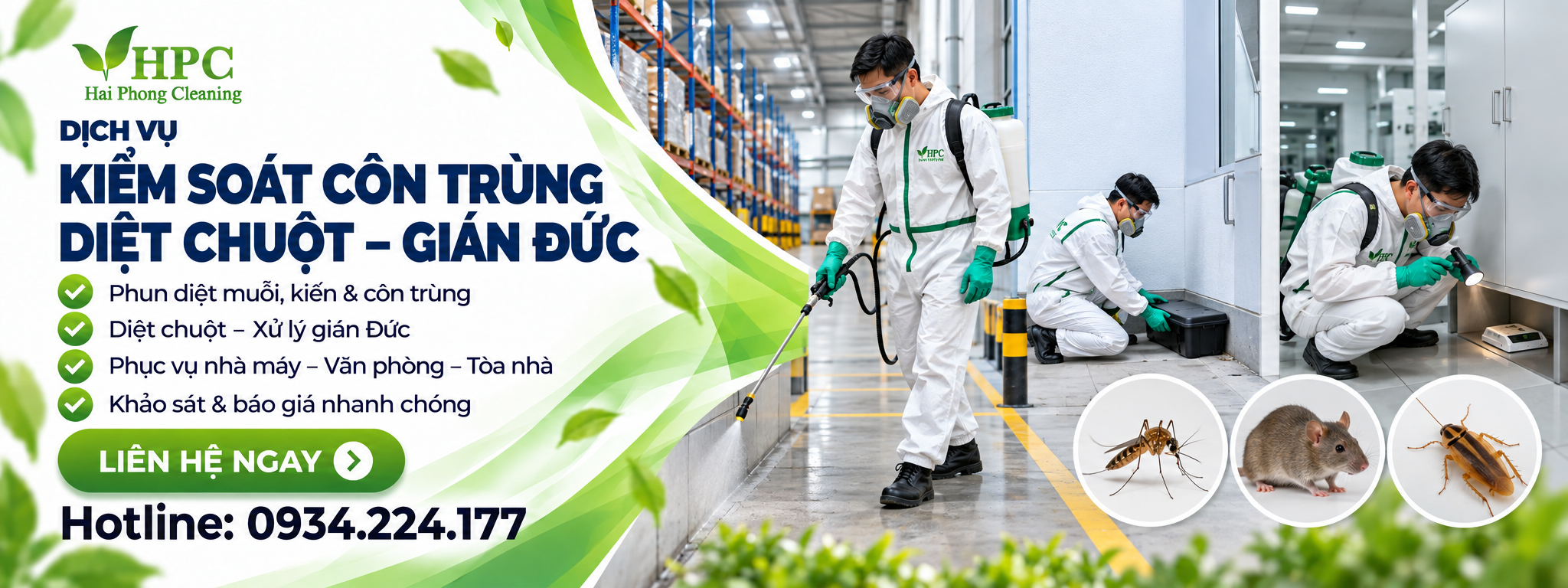 Dịch vụ diệt côn trùng giá rẻ tại Hải Phòng