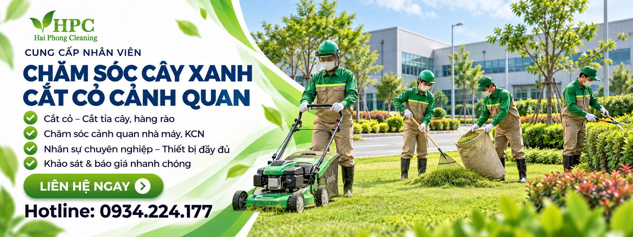 Dịch vụ cung cấp nhân viên chăm sóc cây xanh tại Hải Phòng